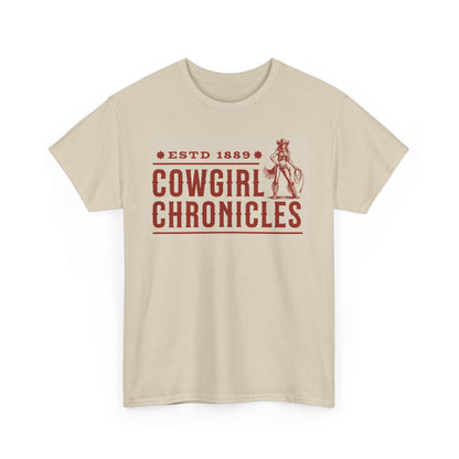 Cowgirl Chronicles Women Heavy Cotton Tee - Vintage Western Style Apparel