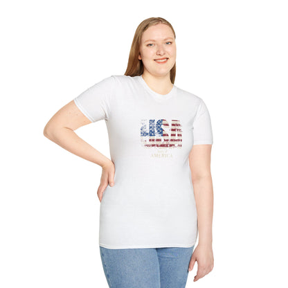 USA Flag Unisex Softstyle T-Shirt - Celebrate America in Comfort