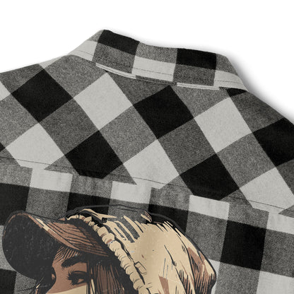 Urban Style Unisex Flannel Shirt - Love Design - Casual Fashion for All Occasions