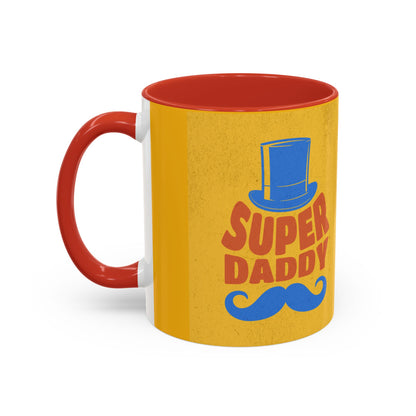 Super Daddy Accent Coffee Mug - Fun Gift for Father's Day