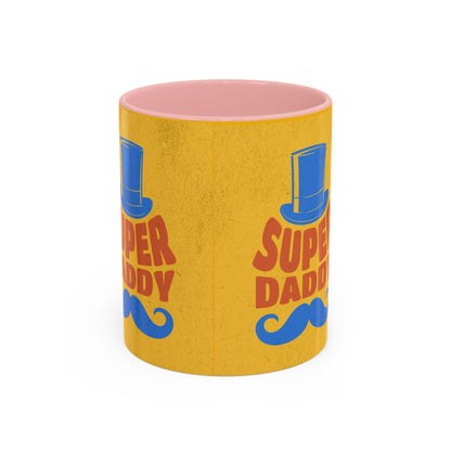 Super Daddy Accent Coffee Mug - Fun Gift for Father's Day