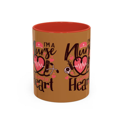 Nurse Heart Accent Coffee Mug - Perfect Gift for Healthcare Heroes