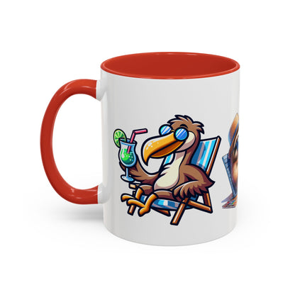 Chill Sloth Accent Coffee Mug - Fun 11oz & 15oz Drinking Mug for Relaxed Vibes